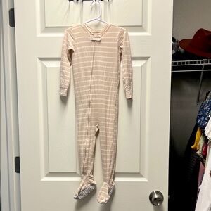 Beige baby footed onesie